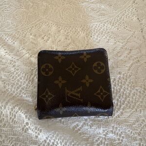Louis Vuitton Monogram Zip Wallet in Dark Brown and Gold